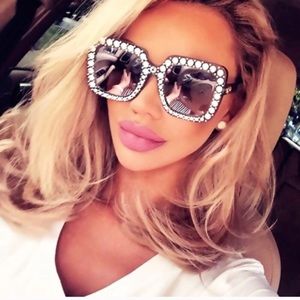 Oversized rhinestone sunglasses